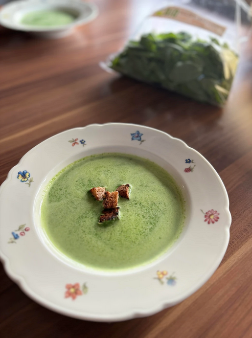 Rezept für eine schnelle Spinatsuppe